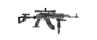 Система планок FAB для AK 47/74, 5 планок, алюміній, чорна - зображення 3
