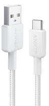 Кабель 322 USB-A to USB-C - 1.8m Nylon White Anker (teh0022030)