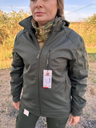Тактическая куртка хаки COMBAT Боевой софтшел Soft-Shell на флисе для женщин S XL - изображение 3