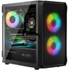 Корпус LogicConcept AM-PORTOS-10-0000000-0002 PORTOS MESH/GLASS ARGB fans 3x120mm без БП mATX Black