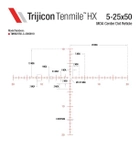 Оптический прицел TRIJICON TENMILE HX 5-25X50 MOA CROSSHAIR SFP RED - изображение 6