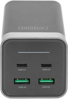 4-портовий універсальний зарядний пристрій Digitus 150Вт GaN 2x USB-C 2x USB-A PD3.0 (DA-10181) - зображення 3