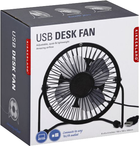 Wentylator Kikkerland USB Metal Desk Fan Black (US143-BK-EU) (0612615084179) - obraz 2