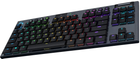 Клавіатура бездротова Logitech G915 Gaming TKL Tenkeyless LIGHTSPEED Wireless RGB Mechanical GL Linear Nordic Layout Black (920-009517) - зображення 4