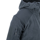 Кофта флисовая Helikon-Tex Alpha Hoodie Jacket Grid Fleece Shadow Grey L - изображение 10