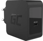 Мережевий зарядний пристрій Green Cell Charger USB-C Power Delivery 18Вт Чорний (5903317221852) - зображення 1