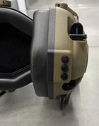 Тактичні активні навушники HD-16 для стрільби з шумозаглушенням, універсальне кріплення, на голову і шолом, блютуз, койот - зображення 3
