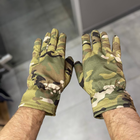 Перчатки зимние пальцевые, Мультикам, размер L, подкладка флис, тактические Перчатки зимние - изображение 3
