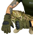 Перчатки тактические меховые размер XL олива - изображение 4