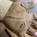 Перчатки тактические с защитой костяшек полупалец койот M - изображение 6