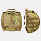 Рюкзак тактический на плитоноску для хранения, переноски балистического шлема, каски 1000D мультикам - изображение 6