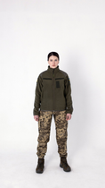 Флісова військова жіноча кофта KRPK ЗСУ олива S розмір - изображение 2