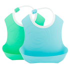Нагрудники із кишенею Twistshake Soft Bib 4 м + пастельно-блакитний і пастельно-зелений 2 шт (7350083122209) - зображення 1