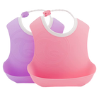 Нагрудник із кишенею Twistshake Soft Bib 4 m + пастельно-рожевий і пастельно-фіолетовий 2 шт (7350083122193) - зображення 1