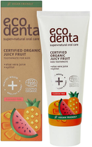 Pasta do zębów Ecodenta Certified Organic Juicy Fruit soczyście owocowa dla dzieci o smaku gumy balonowej 75 ml (4770001001400) - obraz 1
