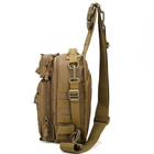 Тактическая сумка мужская армейская укрепленная coyote / слинг/ рюкзак (3703) - изображение 6