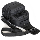 Тактическая сумка мужская армейская укрепленная black / слинг/ рюкзак (3702) - изображение 8