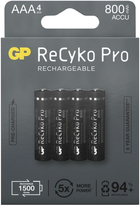 Akumulator GP ReCyko Professional NiMH AAA 85AAAHCB-2WB4 (4-Pack) (4891199199929) - obraz 3