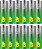 Батарейка лужна GP Super Alkaline AA Batteries 15A/LR6 1.5V (12-Pack) (4891199217005) - зображення 1