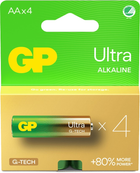 Батарейка лужна GP Ultra Alkaline AA Batteries 15AU/LR6 1.5V (4-Pack) (4891199220180) - зображення 3