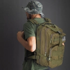 Рюкзак тактический Iso Trade армейский водонепроницаемый хакки 30 л 8916 - изображение 9