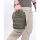 Тактическая плечевая сумка кобура Pentagon UCB 2.0 K17046 RAL7013 (Олива) - изображение 5