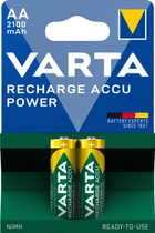 Акумулятор універсальний Varta Rechargeable Accu AA 2100 мАг BLI 2 Ni-MH (4008496550654) - зображення 1