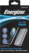 Powerbank Energizer QE2007PQ Qi Wireless Type-C PD 20000 mAh Silver (QE2007PQ/GY) - obraz 10