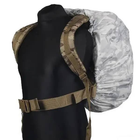 Чохол SoftShell на рюкзак маскувальний білий мультикам, кавер зимовий - зображення 3