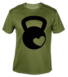 Футболка потоотводящая военная ВСУ с принтом "Гиря с сердечком" в оливе XXL - изображение 1