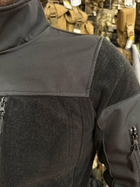 Мужская флисовая кофта Safari Tactical на молнии с Softshell вставками Черный M (Kali) AI473 - изображение 5