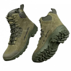 Мужские демисезонные ботинки Oplot Оливковый 44 р Kali AI552 из натурального зносостойкого нубука покрыты гидрофобной пропиткой дышащая подкладка - изображение 1