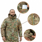 Зимняя мужская повседневная куртка Patrol System 3.0 Dewspo RS Мультикам M Kali AI420 с капюшоном липучками на рукавах и груди для шевронов и патчей - изображение 6