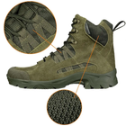Мужские демисезонные ботинки Oplot Олива 40 Kali AI548 с натурального зносостойкого нубука покрыты гидрофобной пропиткой дышащая мембранная подкладка - изображение 6