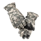 Зимние перчатки размер XL Снежный камуфляж Kali AI517 с подкладкой из флиса манжеты на резинке для лучшей фиксации с накладками на пальцах для сенсора - изображение 1