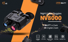 Бінокулярний прилад нічного бачення Dsoon NV8000 до 400м кріплення на голову адаптер FMA L4G24 + карта 64Гб (Kali) - зображення 9