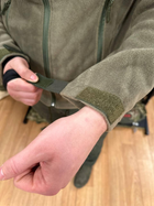 Мужская флисовая демисезонная кофта Safari Tactical на молнии с Softshell вставками Хаки XL Kali с липучками для шевронов высокий воротник - стойка - изображение 3