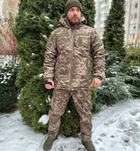 Зимовий чоловічий термостійкий водонепроникний костюм Omni-Heat куртка з капюшоном утеплені штани Піксель М Kali велкро для шивронів і патчів - зображення 1