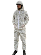 Маскировочный мужской зимний костюм Alpine кавер чехол Белый мультикам Kali куртка с капюшоном широкие штаны для маскировки в зимнем лесу или в поле - изображение 3
