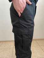 Брюки для работников полиции черного цвета из ткани рипстоп, 46 - изображение 6
