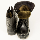 Берцы зимние кожаные черные, натуральный мех, подошва антистат, ботинки мужские Размер 43 - изображение 4