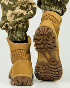 Полуберцы мужские кожаные с перфорацией, подошва Энерджи 46, Бежевый - изображение 4