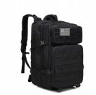 Чоловічий універсальний рюкзак сумка ранець на плечі функціональний і місткий 600D Polyester Чорний 45 л - зображення 1