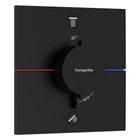 Внешняя часть смесителя без скрытой части HANSGROHE ShowerSelect Comfort E черный латунь 155x155мм 15572670