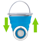 Відро складане Collapsible Bucket туристичне Синій 5 літрів колір (SH778877)