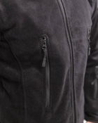 Чоловіча демісезонна флісова повсякденна кофта Flas з щільного флісу замок під горло з велкро на рукавах і нагрудна під шеврони і патчі високий воріт стійка 4 кишені Чорний 3XL (Kali) - зображення 3