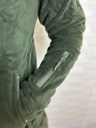 Чоловіча демісезонна флісова повсякденна кофта Flas Polar з щільного флісу замок під горло з велкро на рукавах і нагрудна під шеврони і патчі високий воріт стійка Зелений XL (Kali) - зображення 5
