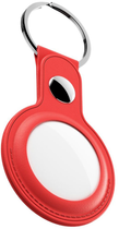 Skórzany brelok KeyBudz Leather Keyring do Apple AirTag Red - obraz 3