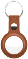 Skórzany brelok KeyBudz Leather Keyring do Apple AirTag Tan (AT_S1_TAN) - obraz 1
