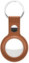 Skórzany brelok KeyBudz Leather Keyring do Apple AirTag Tan (AT_S1_TAN) - obraz 2